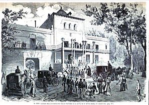 Archivo:1871-09-25, La Ilustración Española y Americana, Madrid, Llegada de la ex-emperatriz de los franceses á la quinta de su señora madre, en Carabanchel