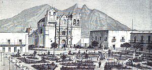 Archivo:1880-07-22, La Ilustración Española y Americana, República de Méjico (cropped) Vista de la catedral y plaza de Zaragoza