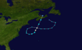 1991 Atlantic hurricane 8 track.png