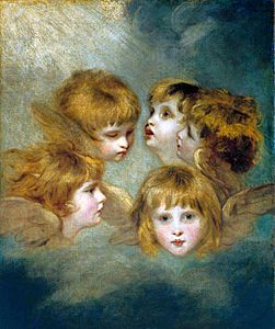 A Cherub Head in Different Views (Miss Frances Gordon, by Sir Joshua Reynolds
