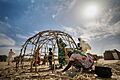 Building a house in lake Chad region