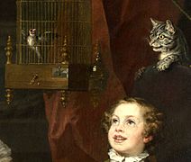 Cat and bird, The Graham Children, Hogarth