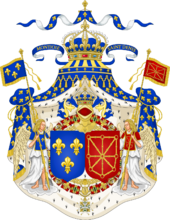 Archivo:Grand Royal Coat of Arms of France & Navarre