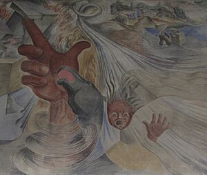 Archivo:Historia de Concepción (mural) - detalle desastres