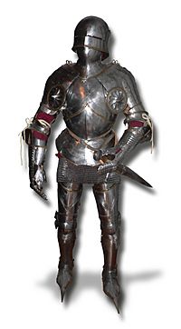 Archivo:Late medieval armour complete (gothic plate armour)