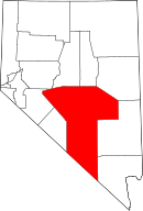 Map of Nevada highlighting Nye County.svg