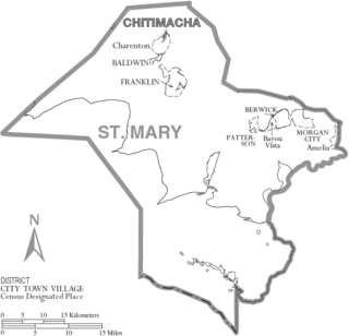 Map of St. Mary Parish Louisiana With Municipal Labels.PNG