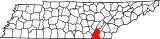 Map of Tennessee highlighting Hamilton County.svg