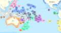 Map of the Exclusive Economic Zones of the Pacific Ocean