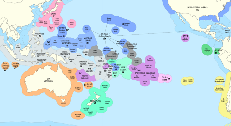 Archivo:Map of the Exclusive Economic Zones of the Pacific Ocean