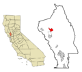 Napa County California Incorporated and Unincorporated areas Angwin Highlighted