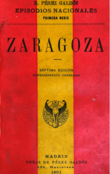 Portada de "Zaragoza" de Pérez Galdós, edición de 1901.png