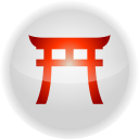 Shinto torii icon vermillion