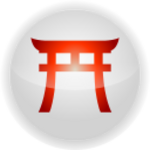 Shinto torii icon vermillion.svg