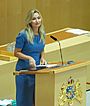 Statsministeromröstningen 2021. Ebba Busch (KD) i talarstolen.jpg