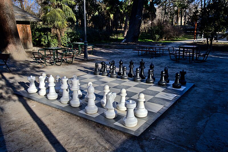 Tablero gigante de ajedrez
