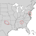 Alnus maritima range map 1