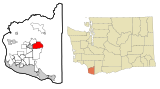 Clark County Washington Incorporated and Unincorporated areas Venersborg Highlighted.svg