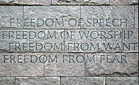 Archivo:FDR Memorial wall