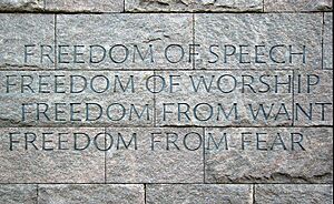 Archivo:FDR Memorial wall