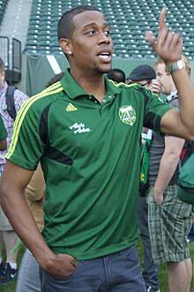 Jeremy Hall at Portland Timbers fan event 2011.jpg