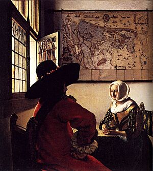 Archivo:Johannes Vermeer - Officer with a Laughing Girl - WGA24622