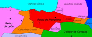 Archivo:Kingdom of Pamplona (c.1000)-es