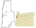Lincoln County Oregon Incorporated and Unincorporated areas Siletz Highlighted
