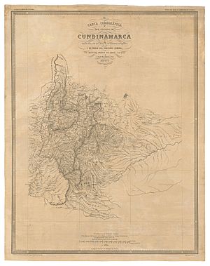 Archivo:Mapa del Estado de Cundinamarca (1865)