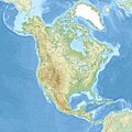 North America laea relief location map with borders