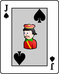 Playing card spade J