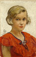 Portrait of Inge (artist's daughter), 1933, by Paul (Gustav) Fischer