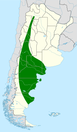 Distribución geográfica del cacholote pardo.