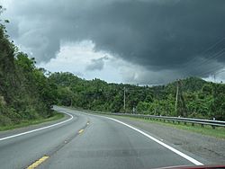 Puerto Rico highway 129 heading towards Campo Alegre barrio in Hatillo, Puerto Rico.jpg