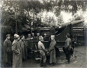 Archivo:Russian heavy artillery near Kurtengof