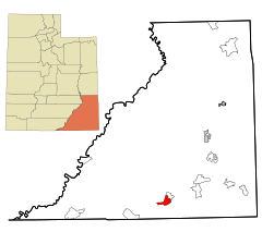 San Juan County Utah incorporated and unincorporated areas Halchita highlighted.svg