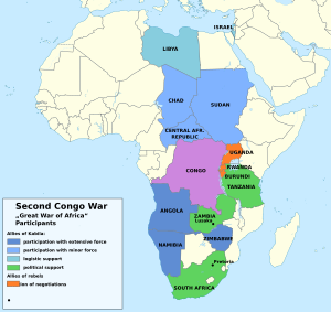 Archivo:Second Congo War Africa map en