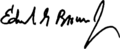 Signature of California Edmund G. (Jerry) Brown