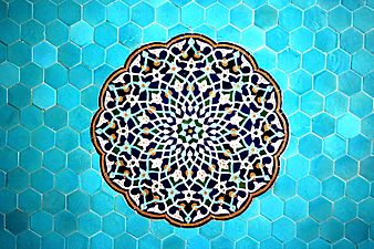 Tiles inside the Jame Mosque of Yazd 01