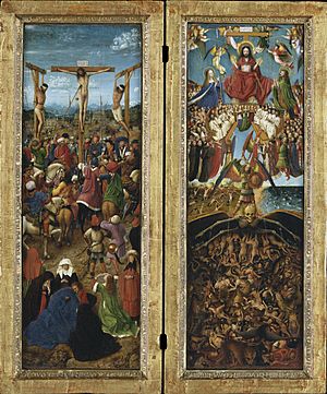 Archivo:Van Eyck - The Crucifixion; The Last Judgment
