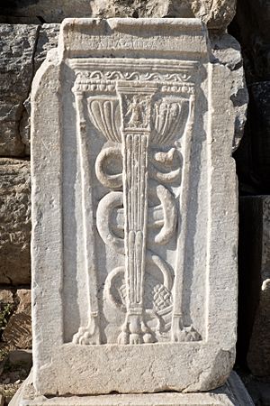 Archivo:Vara de Asclepio - Éfeso
