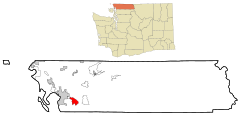 Whatcom County Washington Incorporated and Unincorporated areas Sudden Valley Highlighted.svg