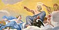 Zeus y Hera detail of "Council of the Gods" in Galleria Borghese (Rome)