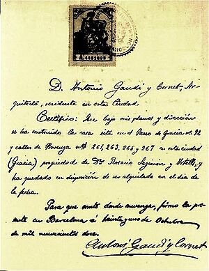 Archivo:Certificado Casa Milà