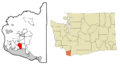 Clark County Washington Incorporated and Unincorporated areas Five Corners Highlighted