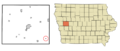 Crawford County Iowa Incorporated and Unincorporated areas Aspinwall Highlighted