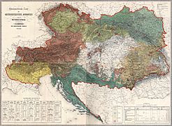 Ethnographic map of austrian monarchy czoernig 1855