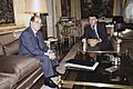 Felipe González recibe al presidente de la CEOE. Pool Moncloa. 22 de diciembre de 1988