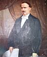 Foto da obra do retratista J. Moreno y Moreno, realizada por encargo do claustro do Instituto de A Coruña no ano 1866