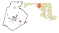 Frederick County Maryland Incorporated and Unincorporated areas New Market Highlighted